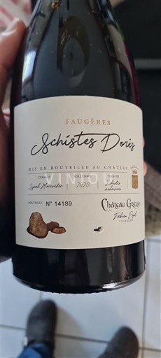 Languedoc Faugères Château Grézan Schistes Dorés 2020