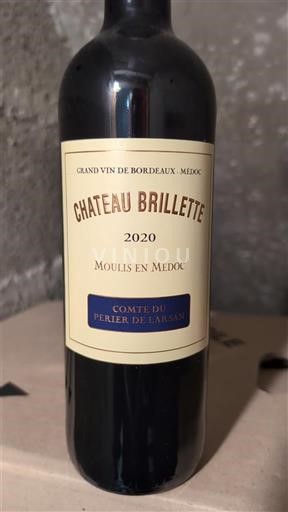 Bordeaux Moulis-en-Médoc Château Brillette Comte du Perier de Larsan 2020