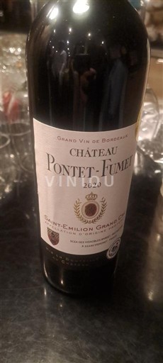 Bordeaux Saint-Émilion Grand Cru Grand Cru Château Pontet-Fumet 2020