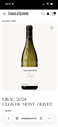 Rhônen laakso Lirac Clos du Mont-Olivet 2024