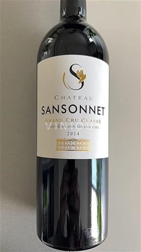 Burdeos Saint-Émilion Gran Cru Grand Cru Classé Sansonnet 2014