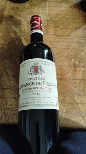 Bordeaux Saint-Émilion Grand Cru Grand Cru Château Lagrange de Léscure 2015