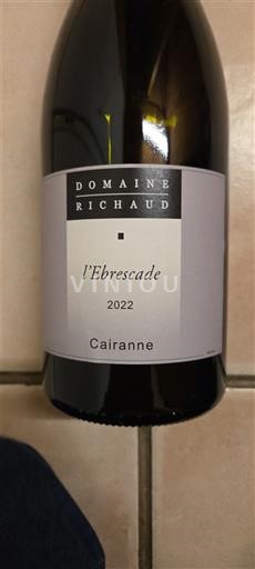 Viinit Rouge sec l'Ebrescade Domaine Richaud 2022 Ranska Rhônen laakso Cairanne AOC
