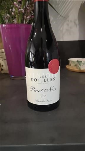 Vin Rouge sec Les Côtilles Famille Roux 2023 France Bourgogne AOC