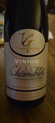 Beaujolais Chiroubles Vincent Geoffroy Senza annata