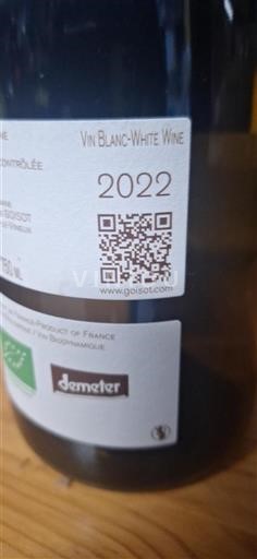 Borgogna Saint-Bris Domaine Goisot 2022
