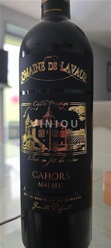 Vin Rouge sec Cuvée Prestige Domaine Lavaur Non millésimé France Sud-Ouest Cahors AOC