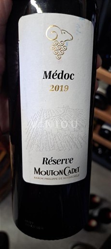 Bordeaux Médoc Mouton Cadet Réserve 2019