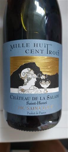 Langvedok Pic-saint-loup Château La Salade Mille Huit Cent Trois 2018