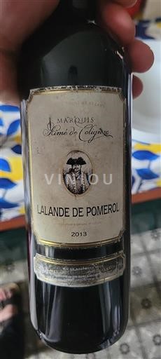 Bordéus Lalande-de-Pomerol Marquis de Ségur 2013
