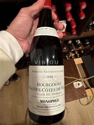 Bourgogne Ospecificerad Domaine Thevenot-Le Brun Clos du Vignon 2018