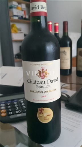 Bordéus Bordeaux Superior Château David Beaulieu 2022