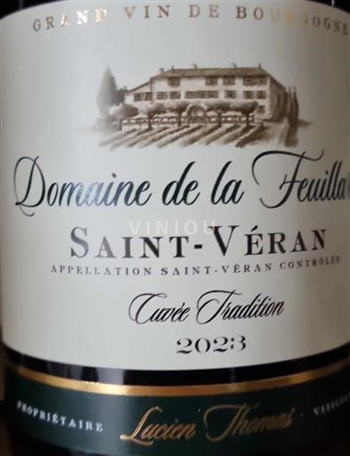Burgundi Saint-Véran Domaine La Feuillarde Tradition 2023