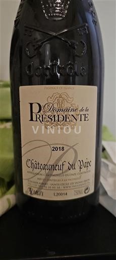 Rhônevallei Châteauneuf-du-Pape Domaine La Présidente 2018
