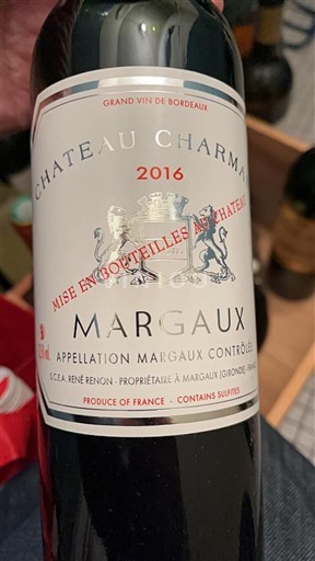 Bordeaux Margaux Château Charmant 2016