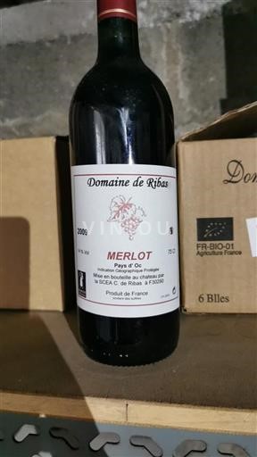 Languedoc og Roussillon Pays d'Oc Domaine Ribas Merlot 2009