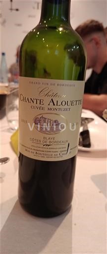 Bordeaux Blaye-côtes-de-bordeaux Château Chante Alouette Montuzet 2015