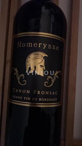 Vin Rouge sec Homerysse 2022 France Bordeaux Canon-Fronsac AOC
