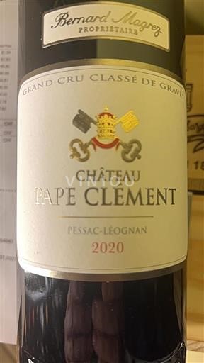 Bordeaux Pessac-Léognan Grand Cru Pape Clément 2020