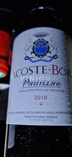 Bordeaux Pauillac Grand Cru Grand-Puy-Lacoste 2018