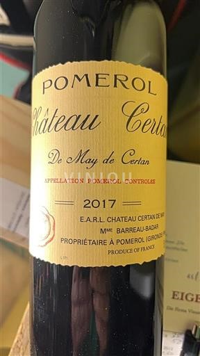 Bordeaux Pomerol Château Certan de May 2017