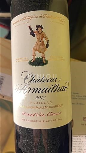 Bordéus Pauillac Grand Cru Classé Armailhac 2017