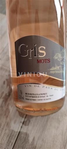 Provence Ospecificerad Les Vignerons de Grimaud Gris Mots Icke årgångsbetecknad