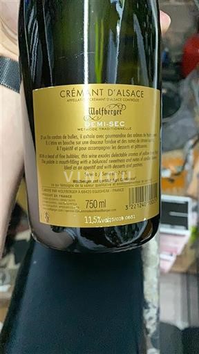 Alsace Crémant d'Alsace Grand Cru Wolfberger Demi-Sec Icke årgångsbetecknad
