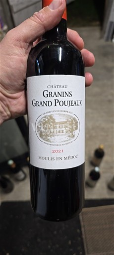 Bordeaux Moulis-en-Médoc Château Granins Grand Poujeaux 2021