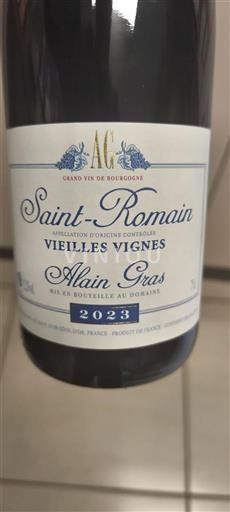 Borgoña Saint-Romain Alain Gras Vieilles Vignes 2023