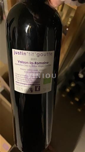 Valle del Rodano Côtes-du-rhône-villages Mas Poupéras justin'tit'goutte 2023