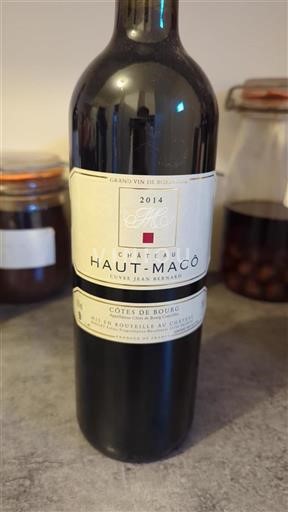 Burdeos Côtes-de-bourg Château Haut-Macô Jean Bernard 2014