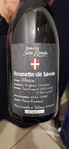 Savoyen und Bugey Roussette de Savoyen Domaine Saint-Romain 2018