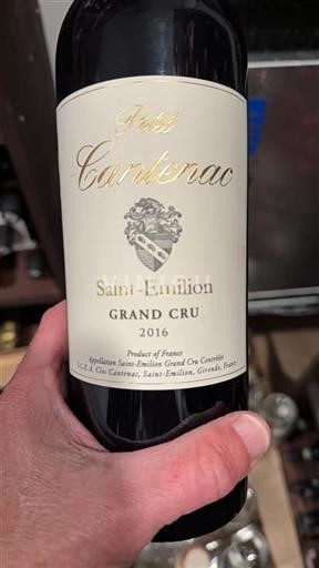 Bordeaux Saint-Émilion Grand Cru Clos Cantenac Petit Cantenac 2016