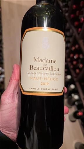 Bordéus Haut-Médoc Madame de Beaucaillou Hommage à Madame Eugène Borie 2019
