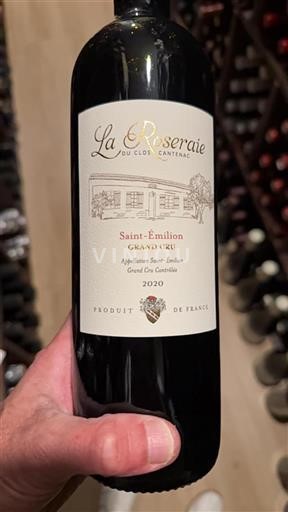 Bordeaux Saint-Émilion Grand Cru La Roseraie du Clos Cantenac 2020