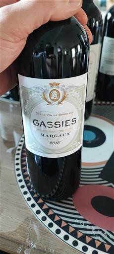 Bordeaux Margaux Grand Cru Gassies 2018