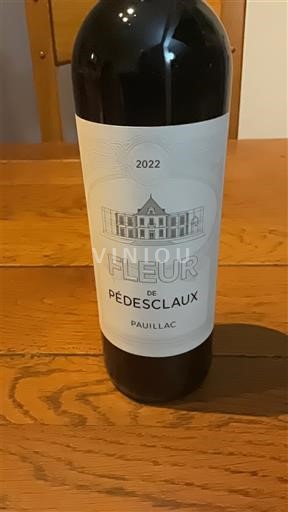 Bordeaux Pauillac Grand Cru Pédesclaux Fleur de Pédesclaux 2022