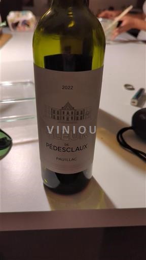 Burdeos Pauillac Grand Cru Pédesclaux Fleur de Pédesclaux 2022