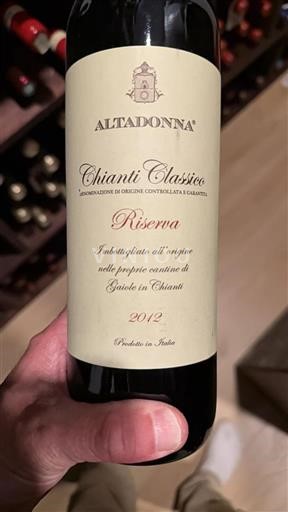 Toscana Chianti Classico Altadonna Riserva 2012