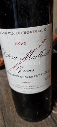 Bordeaux Graves Château Maillard 2012