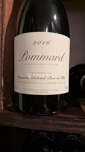 Burgundsko Pommard Domaine Billard Père et Fils 2016