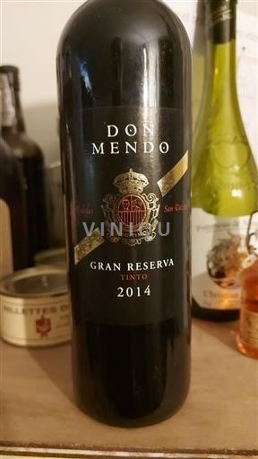 Vin Rouge sec Gran Reserva Don Mendo 2014 Espagne Aragon Carinena DO
