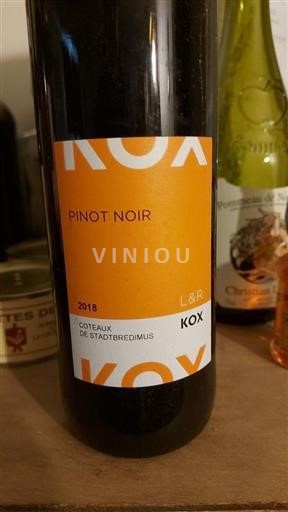 Moselle Luxembourg Không được chỉ định Domaine Viticole Laurent & Rita Kox Coteaux de Stadtbredimus 2018