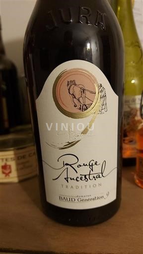 Vin Rouge sec Rouge Ancestral Baud Génération 2020 France Jura Côtes-du-jura AOC