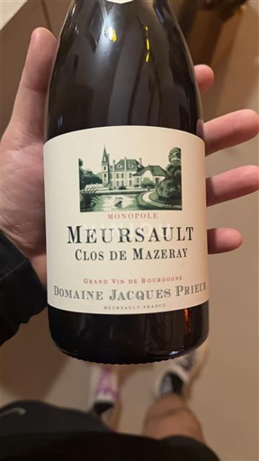 Burgundija Meursault Domaine Jacques Prieur Clos de Mazeray 2022
