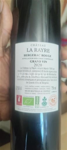 Zuidwest-Frankrijk Bergerac Château La Rayre Grand Vin 2020