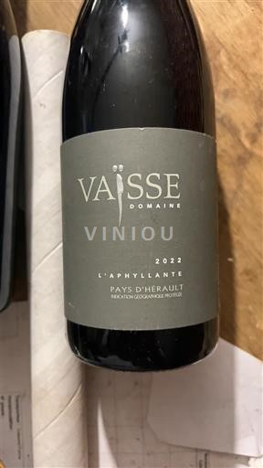 Languedok E paspecifikuar Domaine Vaïsse L'Aphyllante 2022