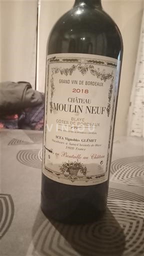 Bordeaux Blaye-Côtes-de-Bordeaux Château Moulin Neuf 2018