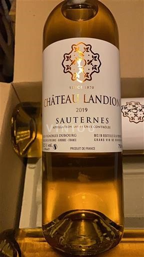 Bordeaux Sauternes Château Landion 2019